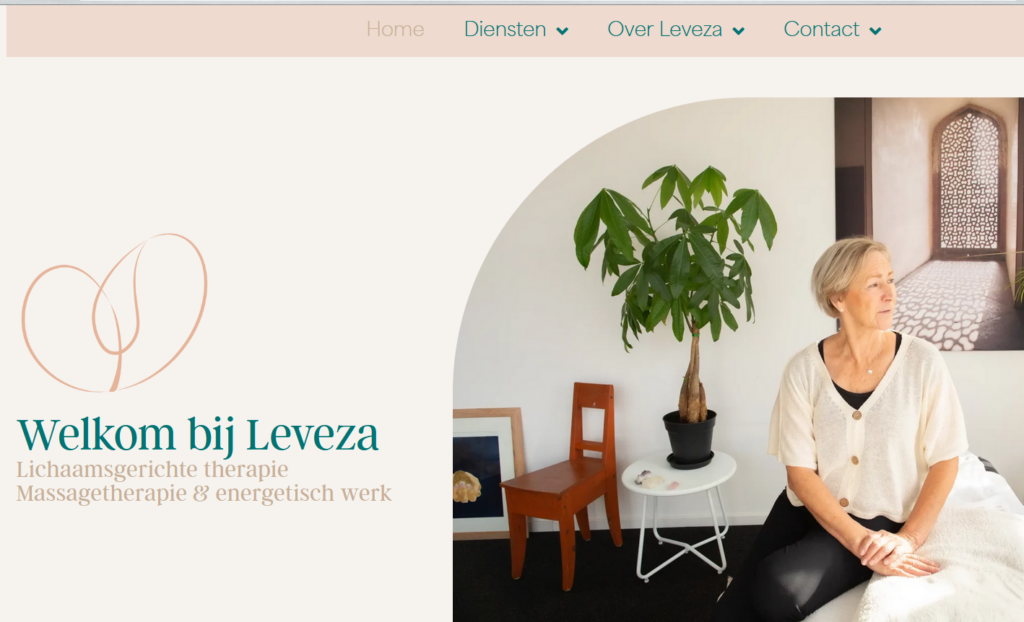 Website Leveza van Marianne den Hollander
